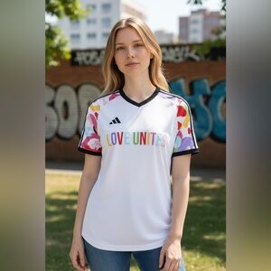 NWT ADIDAS Pride Pre-Match Jersey Top Football Soccer  (Plus Size) 1X
